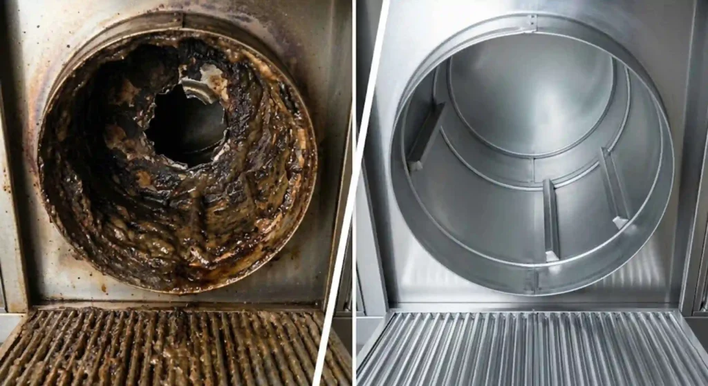 clogged duct vs clean duct