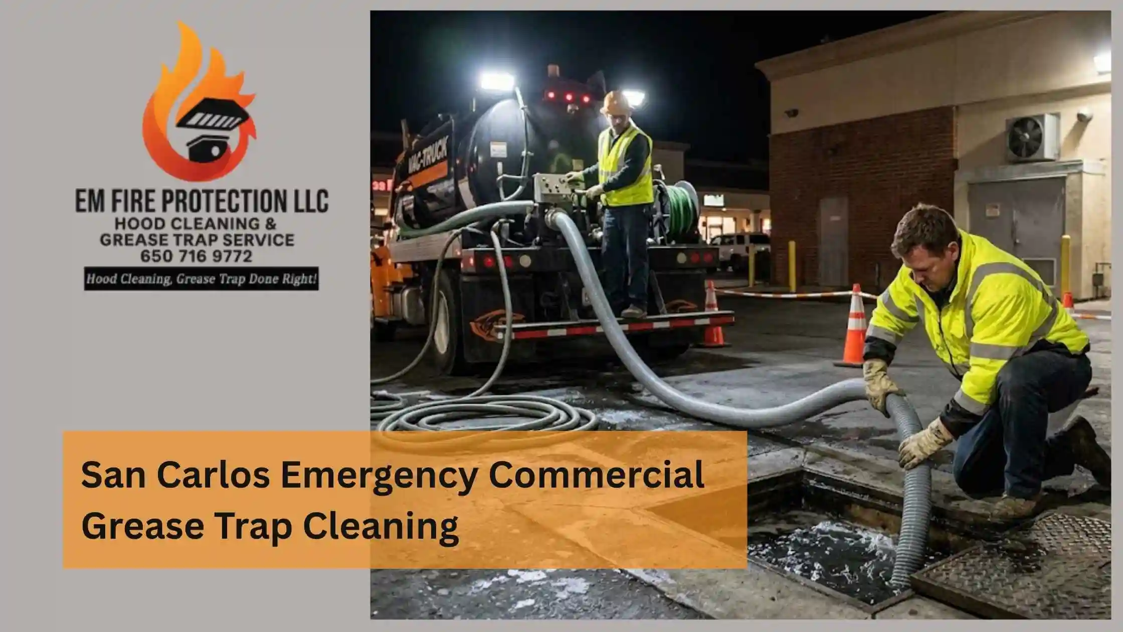 San Carlos Emergency Commercial Grease Trap Cleaning