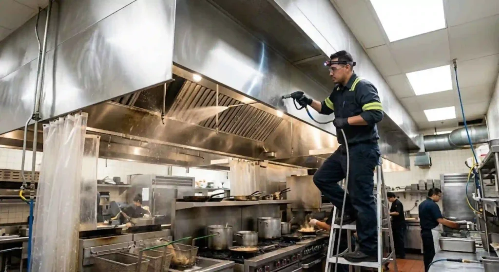 Professional restaurant hood cleaning in San Jose
