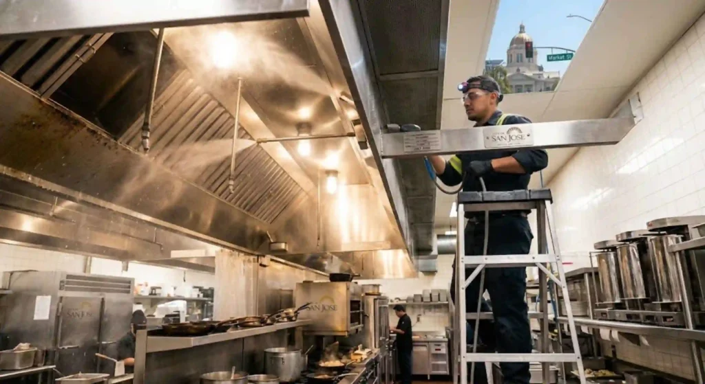 San Jose restaurant with professionally cleaned kitchen hood