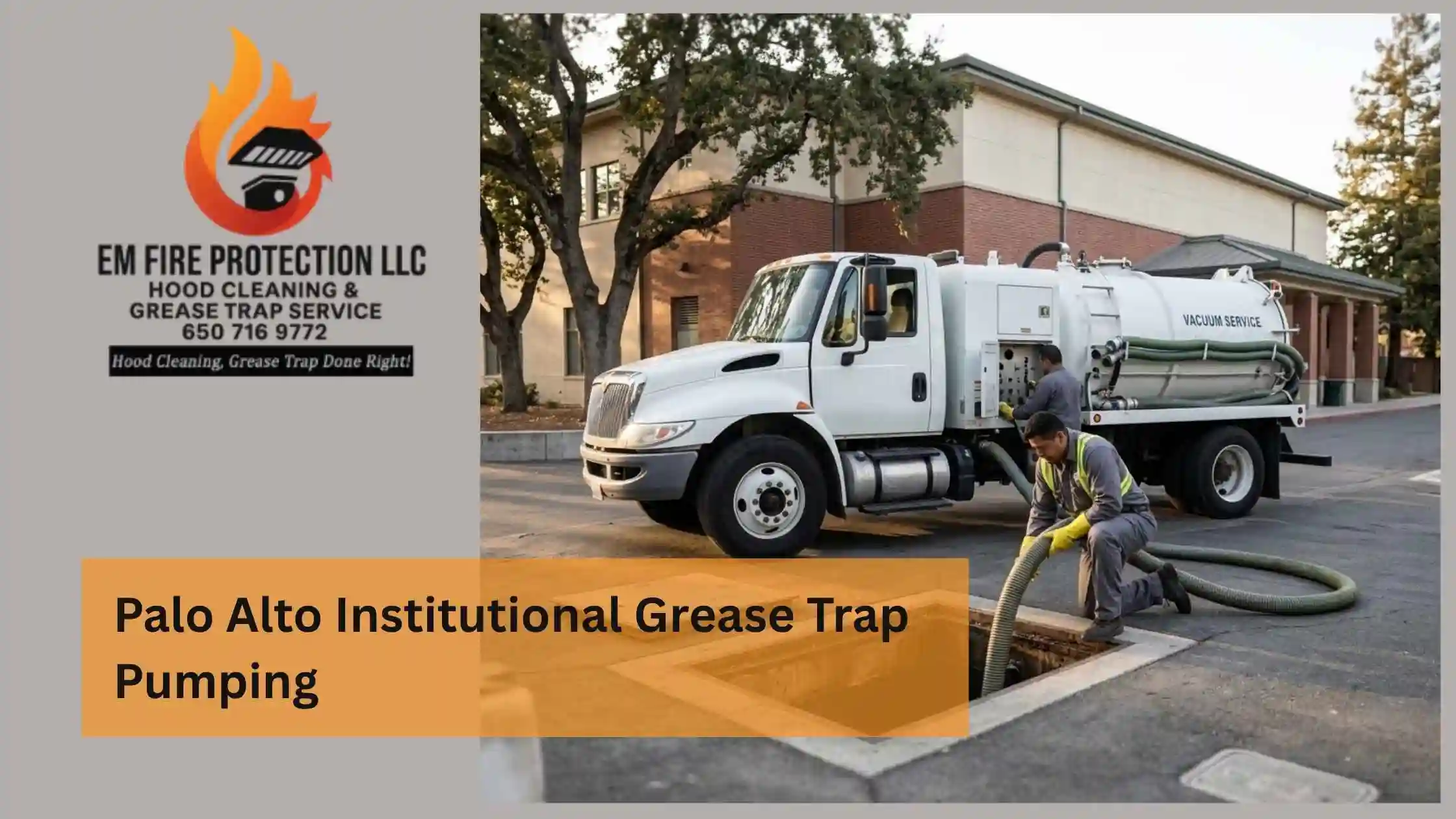Palo Alto Institutional Grease Trap Pumping